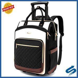 Rolling Laptop Backpack with Wheels Travel Carry On Underseat Business Work